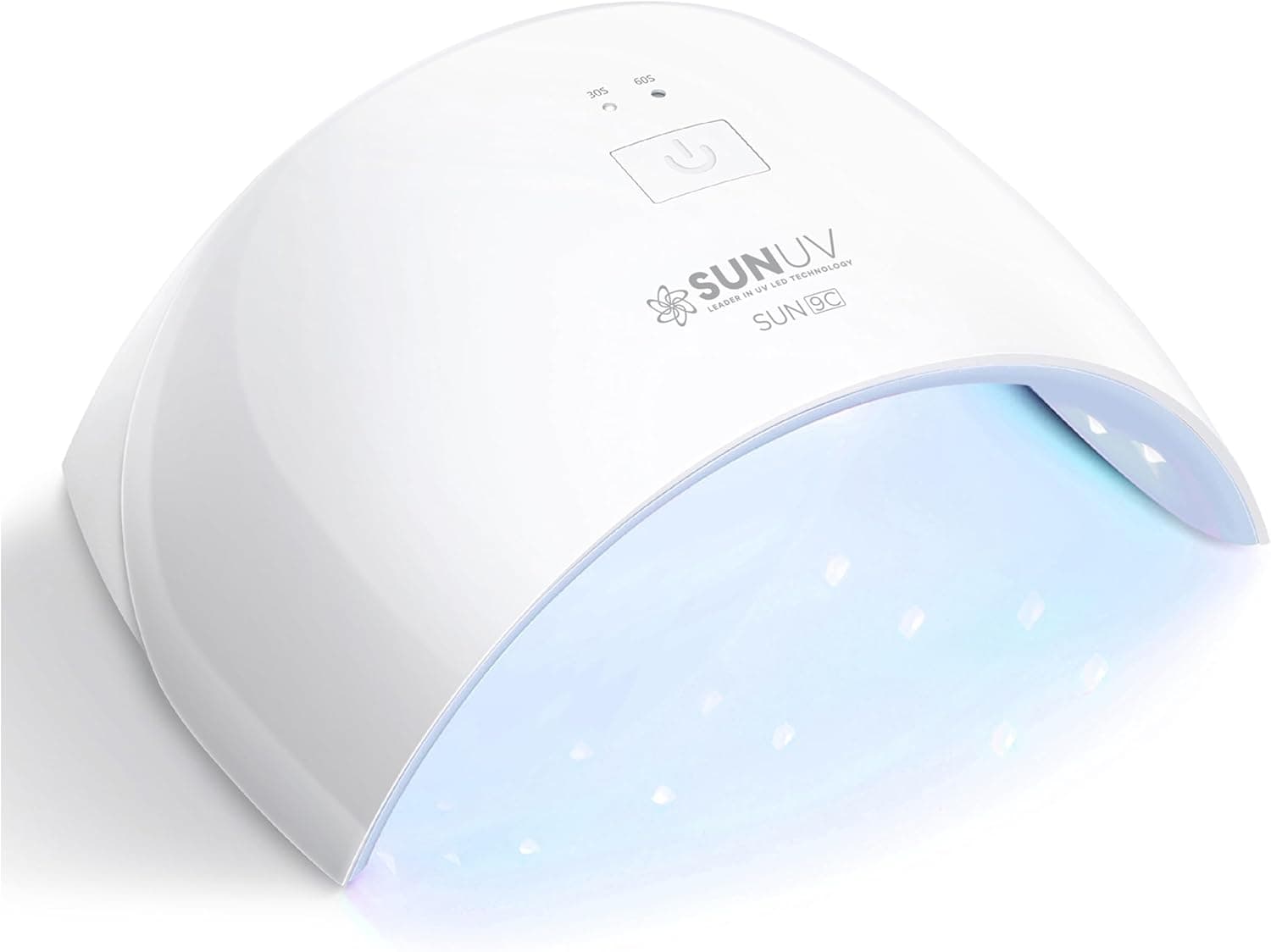Lámpara de uñas LED UV SUNUV, luz UV para secador de esmalte de uñas en gel SUN9C Azul | Sensor automático con 2 tiempos, portátil para manos y pies, lámpara de curado rápido para todos los esmaltes de gel, manicura DIY fácil de usar en casa