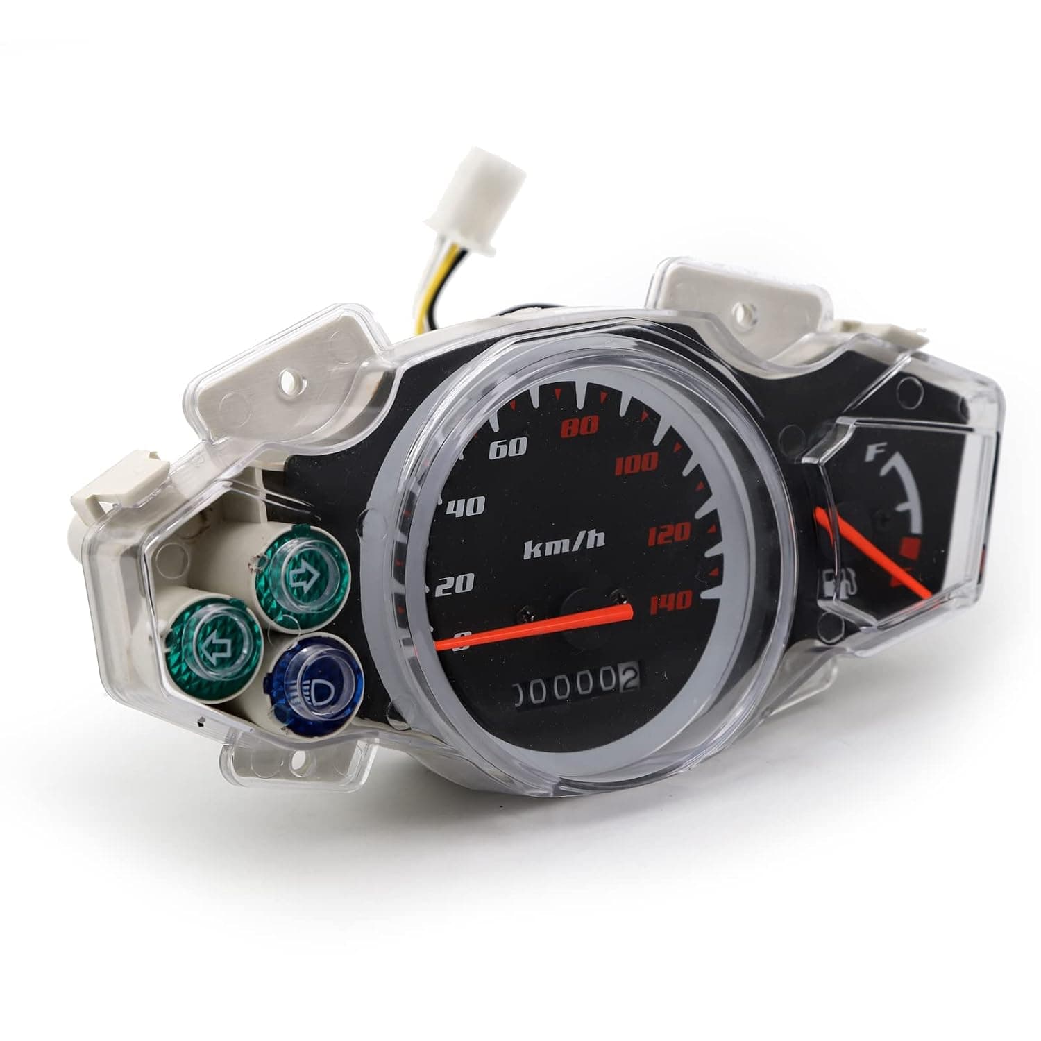 Minho - Medidor de gas para motocicleta, velocímetro, odómetro, tacómetro, grupo de instrumentos para scooter chino BWS 50 cc, 90 cc, 125 cc, 150 cc, 12 V, 3 pines, KM/H