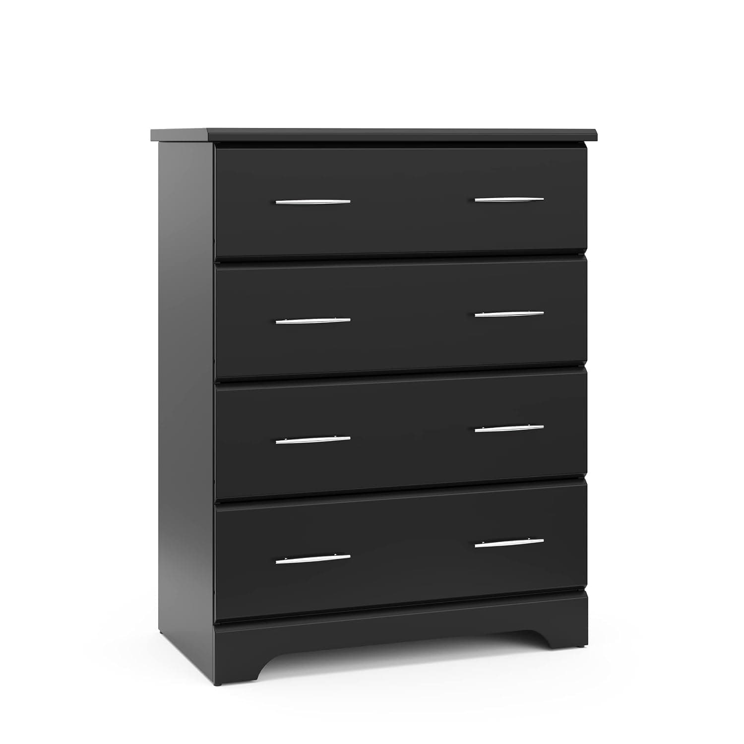 Cómoda Storkcraft Brookside de 4 cajones, negro | GREENGUARD Gold Certified, cómoda para dormitorio infantil, cómoda