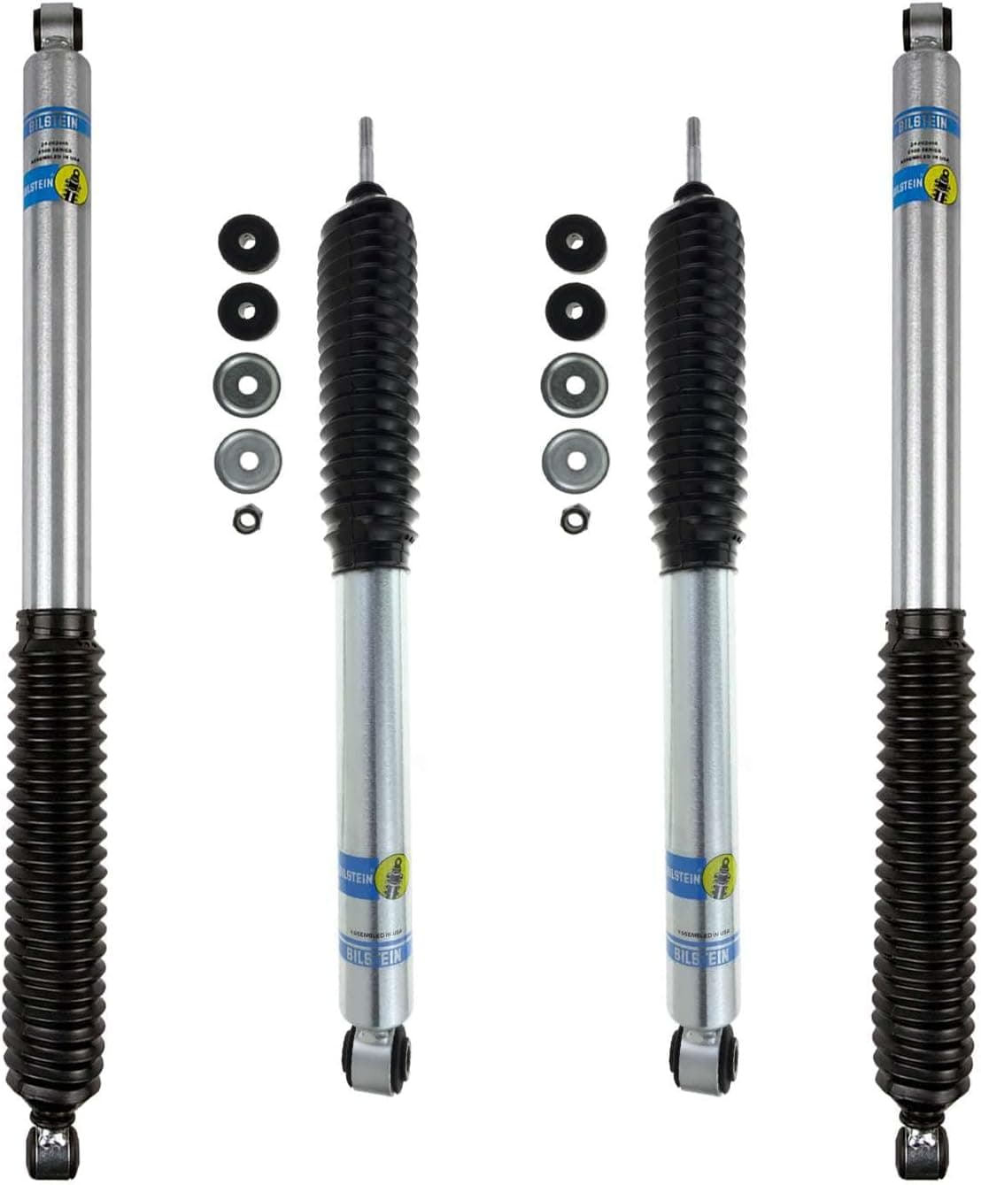 Bilstein 5100 Series Front & Rear Shocks fit 2007 2017 Jeep Wrangler & 2018 Wrangler with 1.5-3" Lift | 24-146708 24-146715