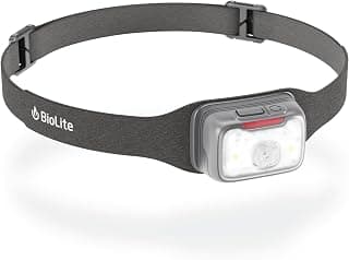 BioLite Range 500 Headlamp, Waterproof, USB-C Rechargeable, 500 Lumens Grey | Midnight Grey, 100m Beam Distance, 200-Hour Runtime