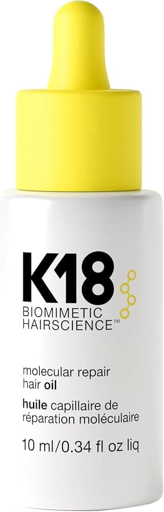 Aceite capilar reparador molecular K18, aceite ingrávido para un cabello más fuerte y saludable, adecuado para todo tipo de cabello