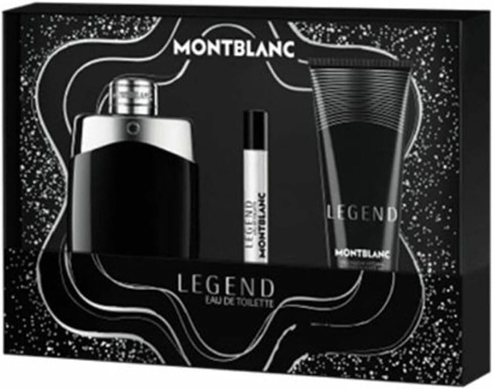 Leyenda/Mont Blanc 3 ud. Set (M) EDT Spray 3.3 Oz Gel de ducha 3.3 Oz EDT Spray Mini 0.25 Oz
