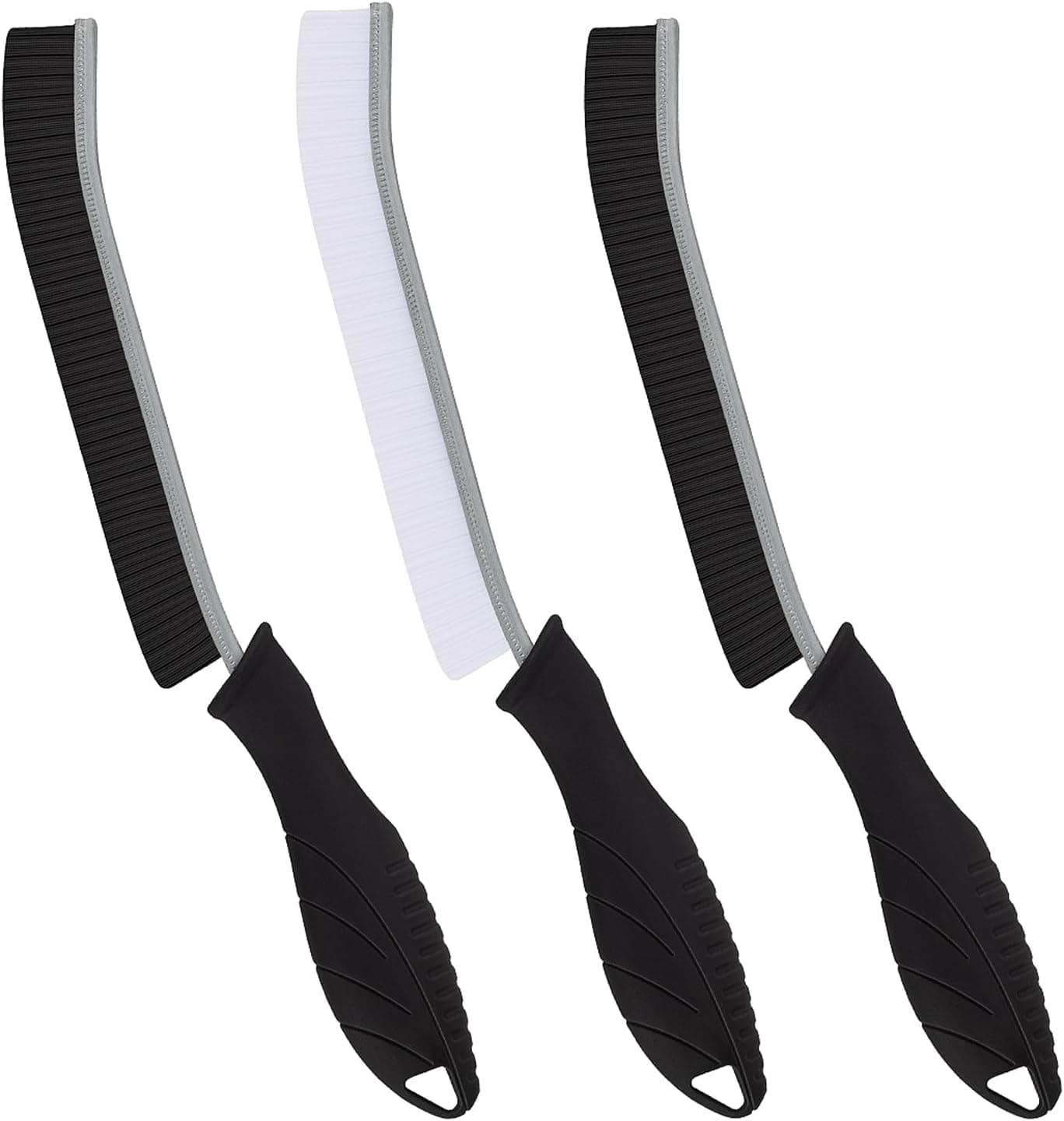 FOOGWEE Cepillo de limpieza de grietas de cerdas duras – Herramientas de limpieza para uso doméstico, suministros de limpieza multifuncionales para cocina, baño, inodoro, ventana, vehículo, grifos, lechada, hogar (negro)