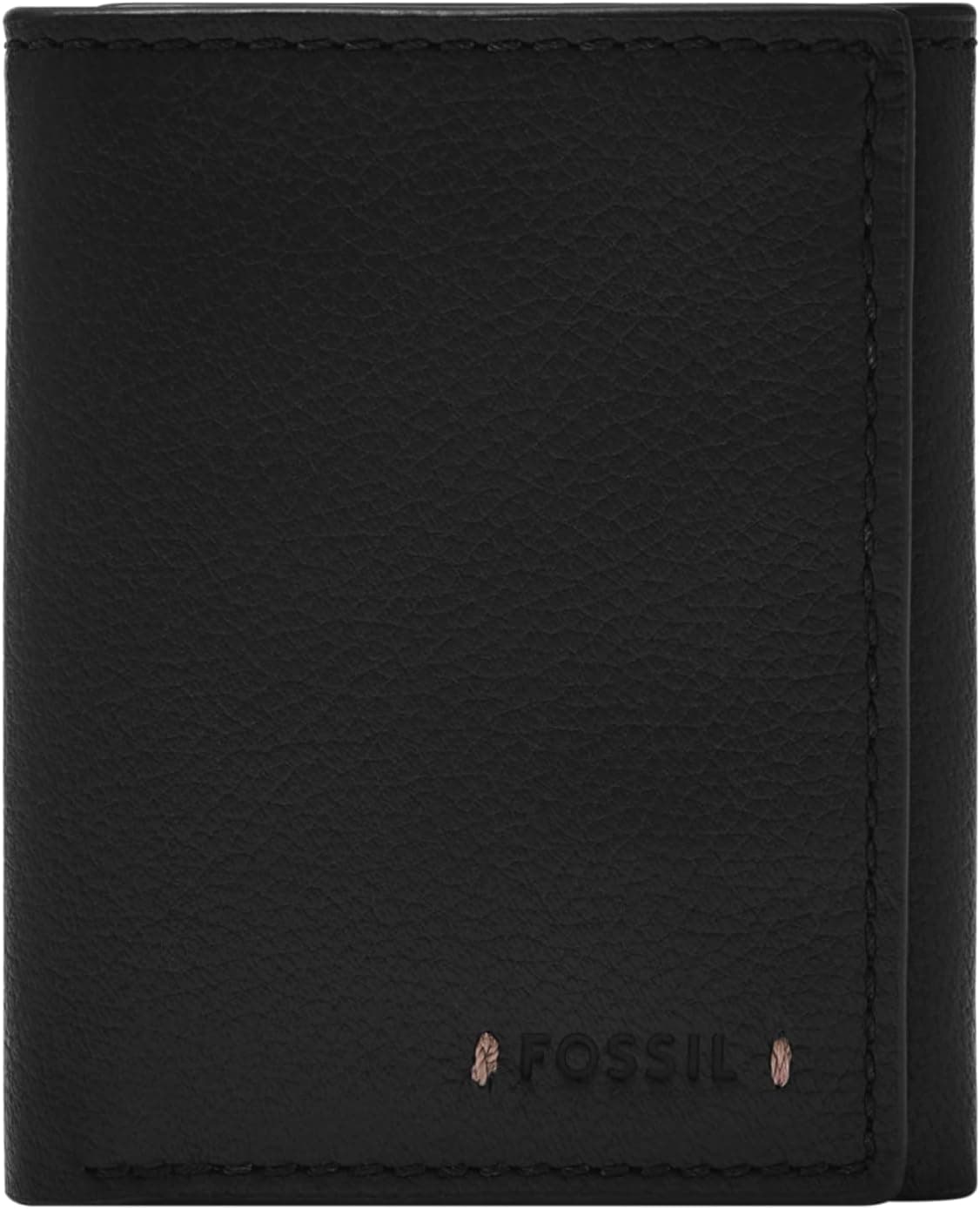 Fossil Carson Cartera triple de cuero para hombre