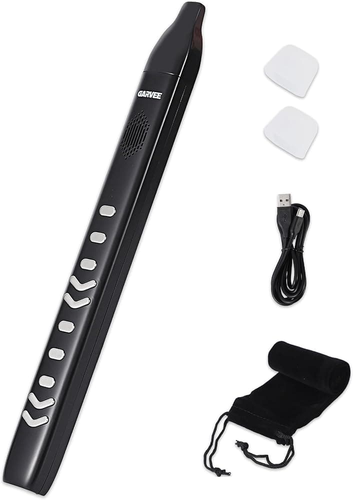 Saxofones Electrónicos con 10 Tonos Musicales Incorporados y 2 Modos de Digitación, Instrumento de Viento Digital Portátil con Conectividad MIDI, Recargable, Ideal para Principiantes y Profesionales