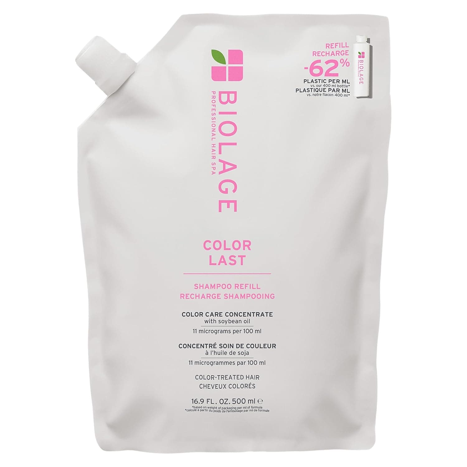 Biolage Color Last Shampoo – For Color-Treated Hair | Soybean oil, stearic acid, vegan, paraben-free, mineral oil-free, cleanses, hydrates