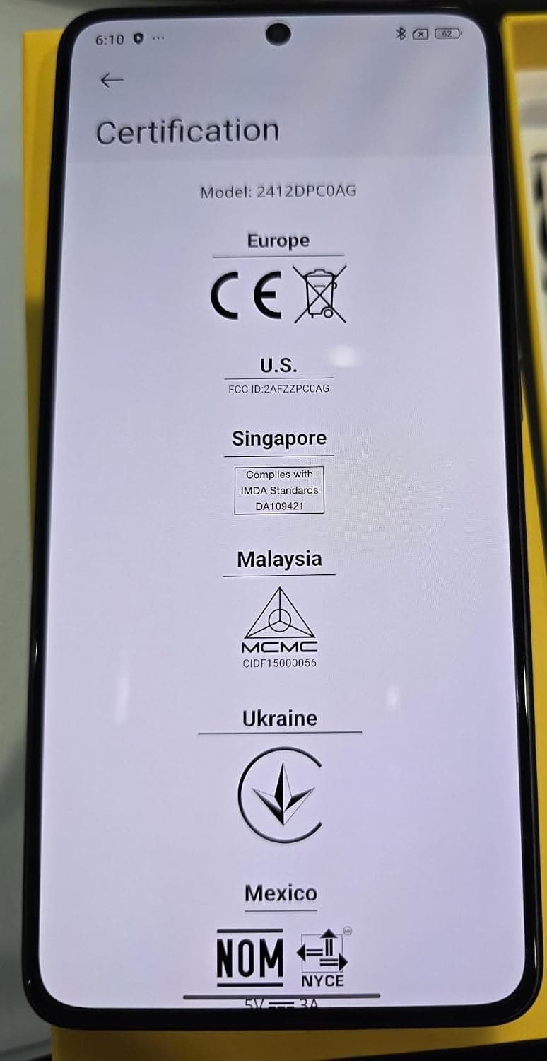 Xiaomi Poco X7 PRO 5G + 4G LTE (para Tmobile Mint Tello & Global) (512GB + 12GB) Ai 6.67" 50MP Gamers Phone NFC Dual sim Desbloqueado Modelo 2412DPC0AG (Amarillo)