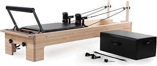 Studio Reformer con barra de pies Revo, máquina reformadora de Pilates de cuerpo equilibrado | Equipo de Pilates de calidad de estudio diseñado para gimnasio en casa o uso en estudio profesional.