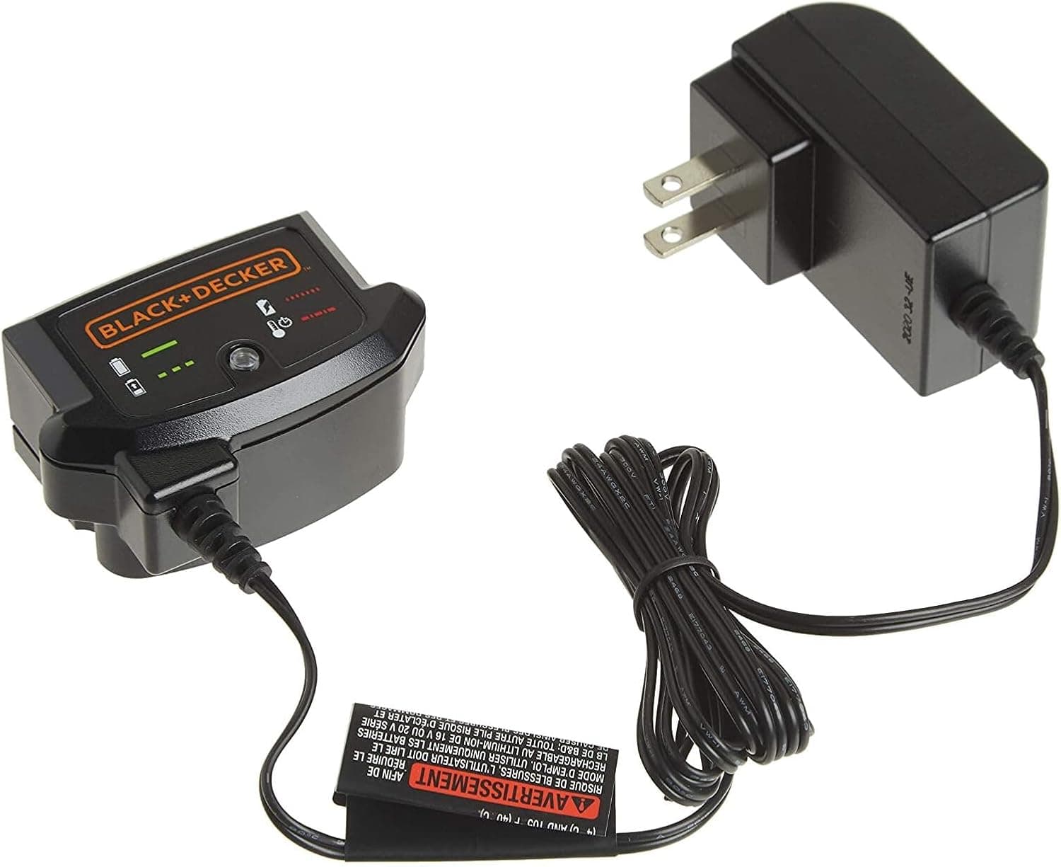 BLACK+DECKER 20V MAX Lithium Battery Charger, Compatible with 12V and 20V Battery, Battery Sold Separately (LCS1620B)