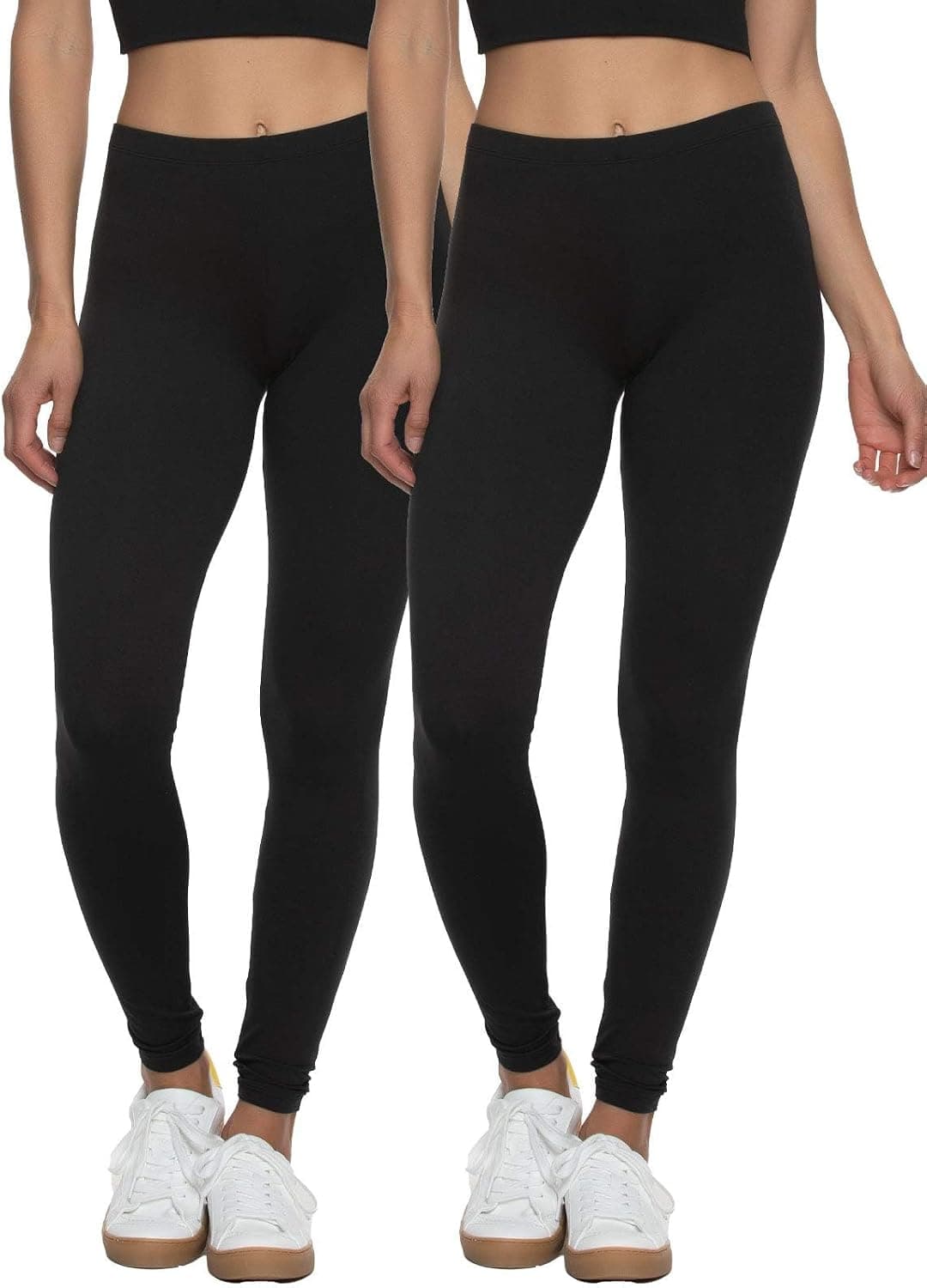 Felina Leggings aterciopelados súper suaves y ligeros, paquete de 2 - Pantalones de yoga, ropa de entrenamiento