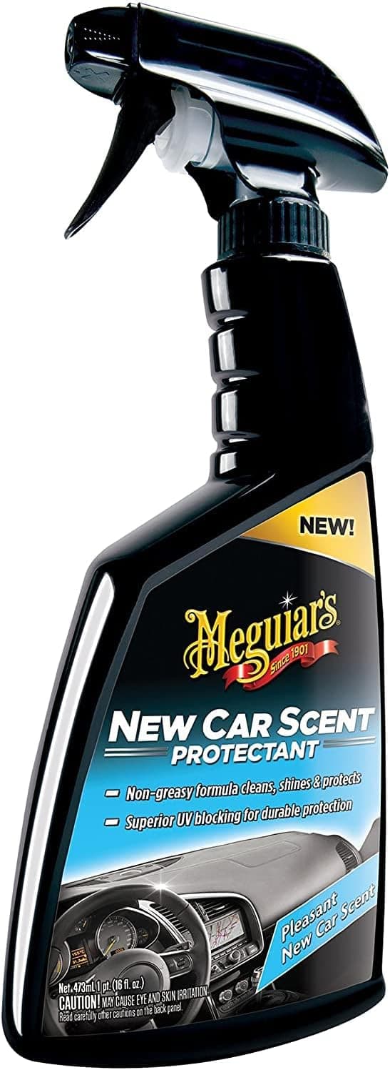 Meguiar's G4216EU Protector interior para salpicadero y molduras con aroma a coche nuevo, 473 ml. Limpia, brilla y protege