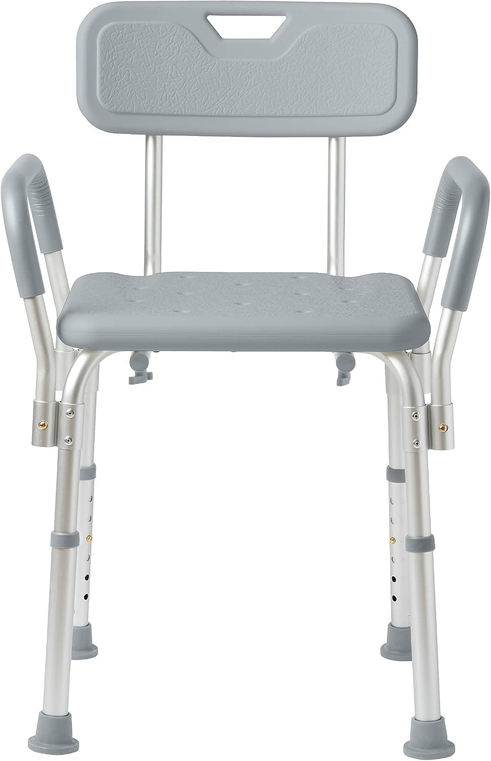 Medline Shower Chair with Backrest and Padded Armrests - 350 lb. capacity, Bath Bench, Seat, Stool for Independent Adult, Seniors, Elderly & Disabled Patients