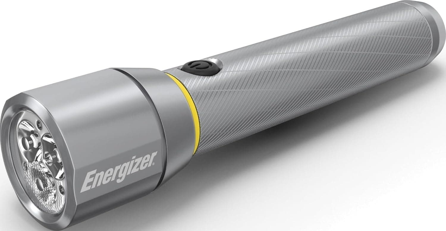 Energizer Vision HD Linterna LED de rendimiento extra con enfoque digital, linterna duradera y brillante para suministros de huracanes y equipo de camping, luz de flash con pilas AA incluidas, paquete de 1