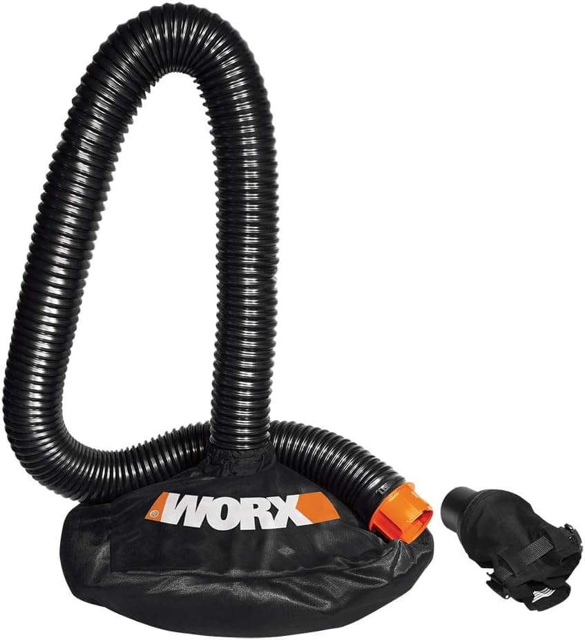 WORX Leaf Collection System with a 5" Inches Tube, WA4054.2 | Compatible with WORX WG505, WG505.2, WG509, WG518 Series