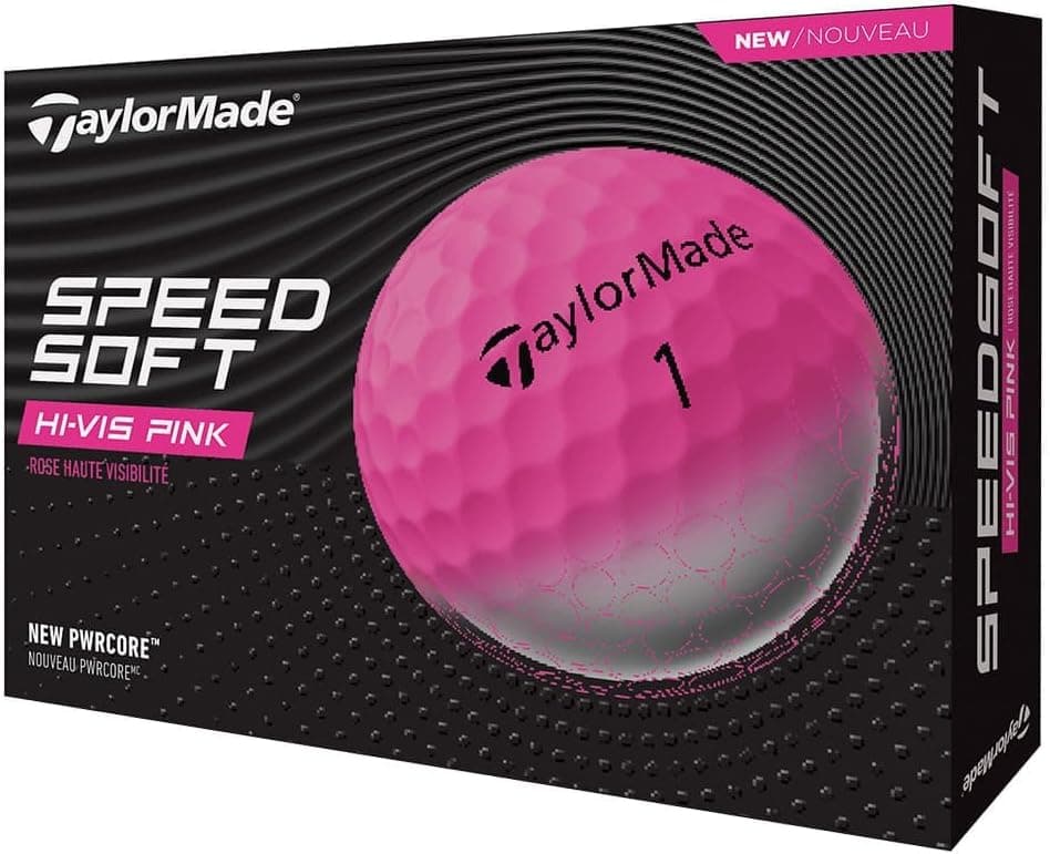 Pelotas de golf TaylorMade SpeedSoft, máxima distancia con tacto ultrasuave, perfectas para fuera del tee y alrededor del green