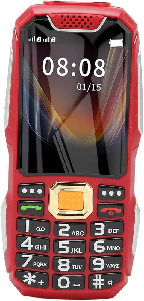 Botón grande 2G Teléfono celular para personas mayores Tarjeta SIM dual 2400 mah Teléfono celular desbloqueado con botón SOS para personas mayores (enchufe de EE. UU.)