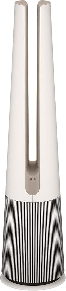 PuriCare AeroTower Ventilador purificador de aire con modo de calefacción para el hogar, habitación grande y pequeña, dormitorio, con filtro HEPA verdadero, múltiples opciones de flujo de aire, WiFi, monitor de calidad del aire, bajo ruido, nanofibra