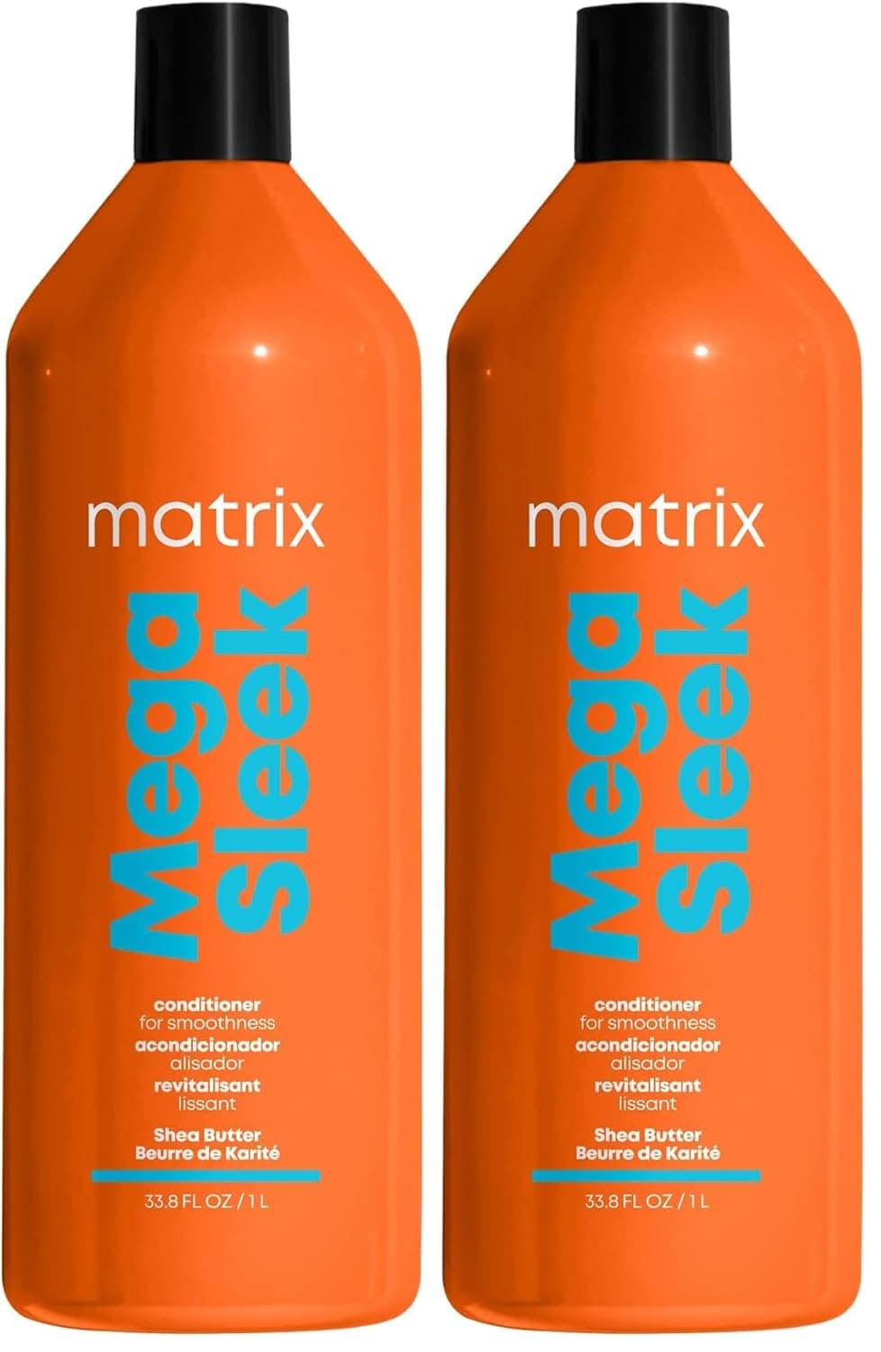 Matrix Mega Sleek Conditioner - Smoothing and Detangling, For Dry, Damaged & Frizzy Hair, Salon Professional Conditioner, With Shea Butter, Vegan