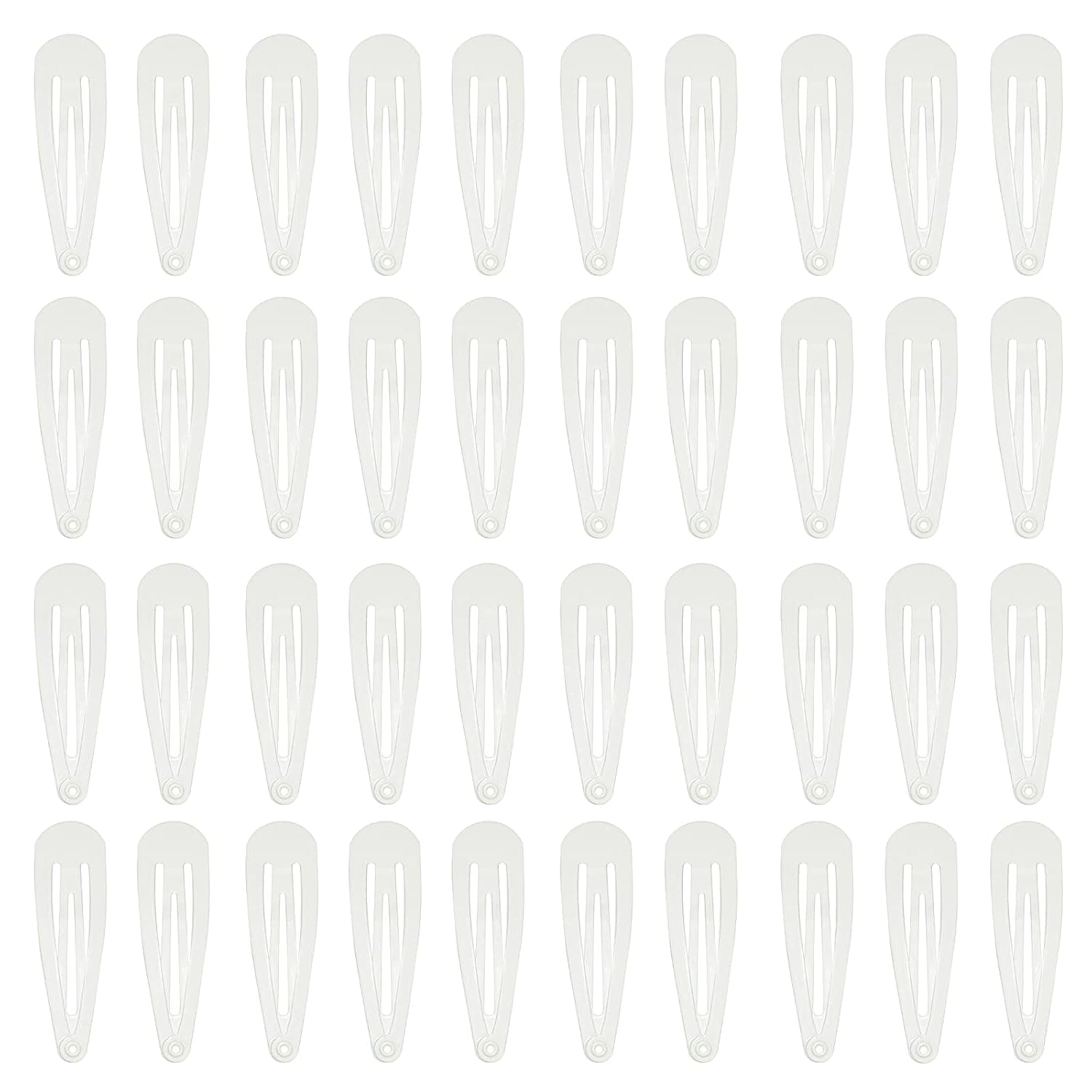 40 unidades de pinzas para el cabello de metal de color blanco, pasadores de 2 pulgadas para accesorios de mujer