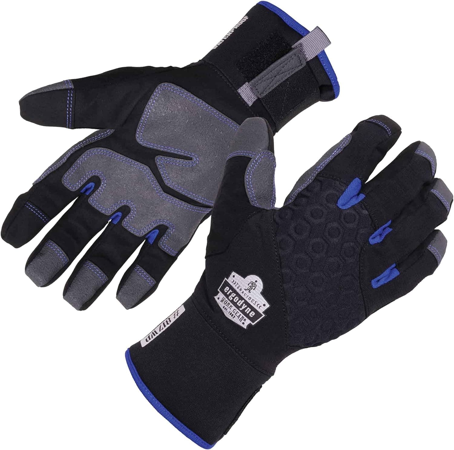 Ergodyne ProFlex 817WP Waterproof Work Gloves, Thermal Insulated, Touchscreen, Reinforced Palms Black, Medium