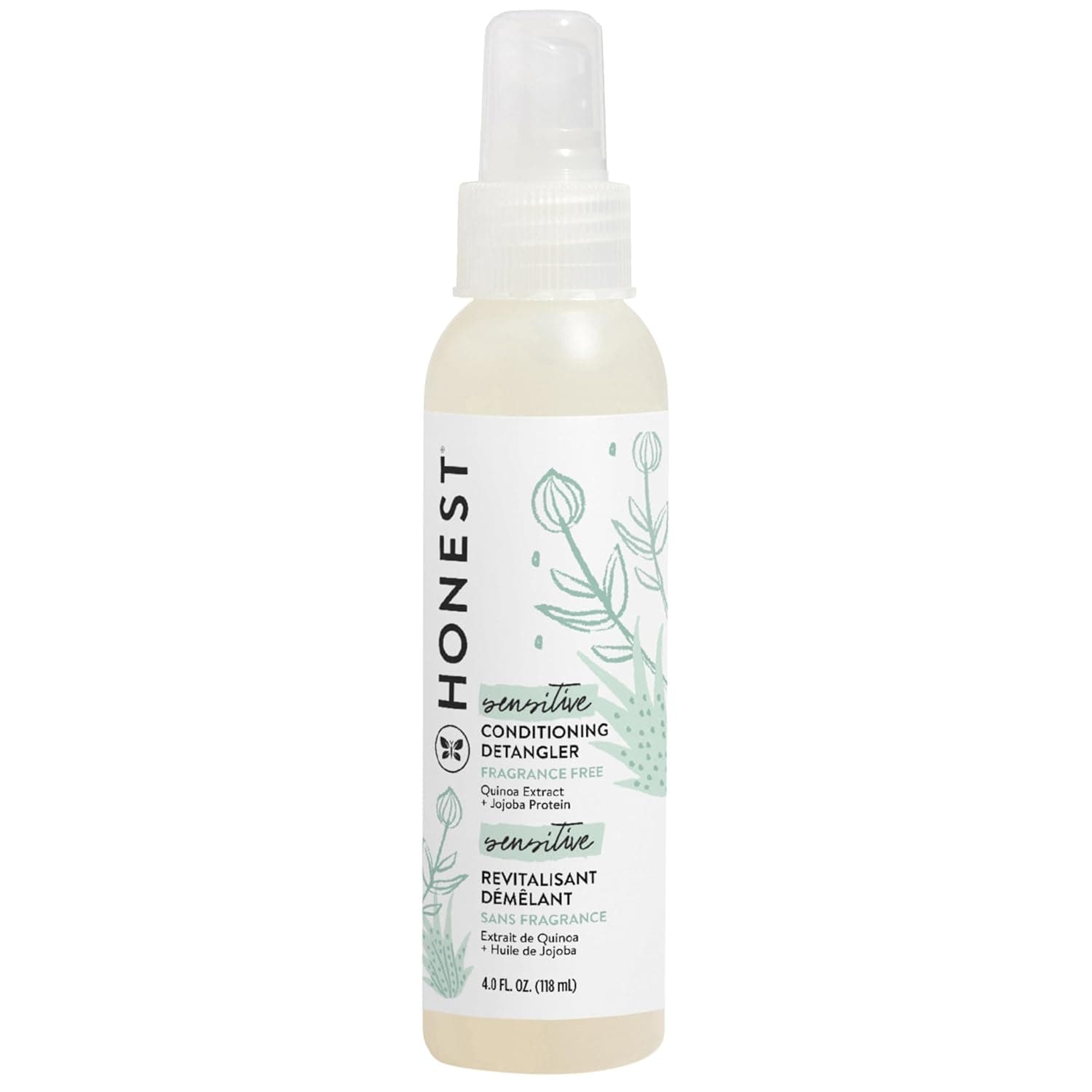 The Honest Company Hair Detangler, Hypoallergenic, Fragrance-Free, 4 fl oz