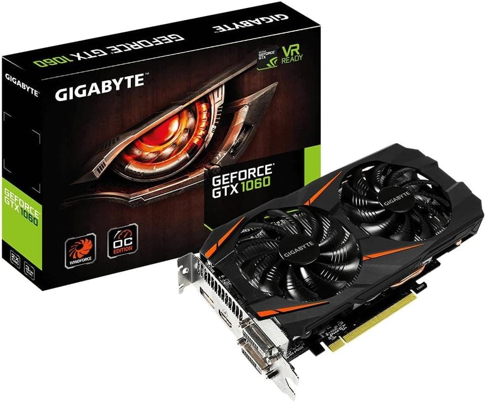 Tarjeta gráfica GIGABYTE GeForce GTX 1060 Windforce OC 3GB GDDR5