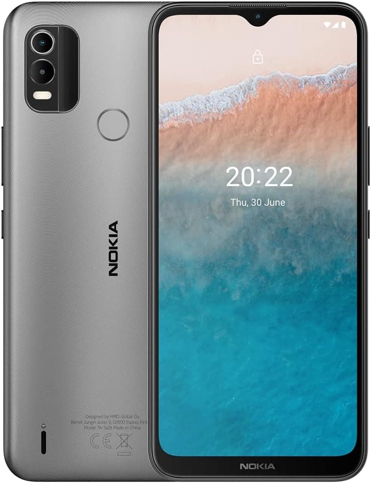 Nokia C21 Plus | Android 11 (Edición Go) | Teléfono inteligente GSM desbloqueado | Batería de 2 días | Doble SIM | 2/64 GB | Pantalla de 6,52 pulgadas | Carbón | No compatible con Verizon o AT&T