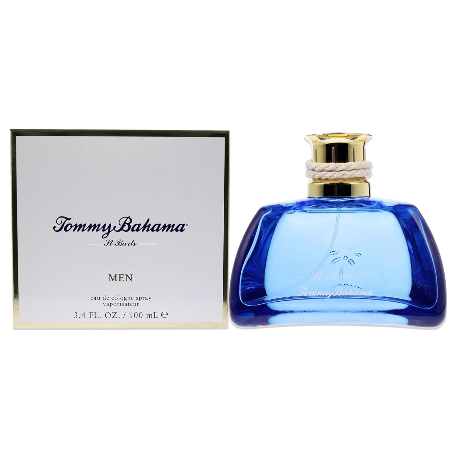Tommy Bahama St. Barts Men Eau de Colonia para hombres, notas de lima brillante, néctar de guayaba, vainilla, madera de palma, aroma refrescante inspirado en la isla, fragancia duradera