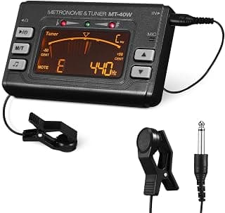 Metronome Tuner, 3 In 1 Digital Wind Instruments Tuner, Alto Saxophone Tuner Flute Tuner Clarinet Tuner Trumpet Tuner Tuba Tuner with Clip Pickup