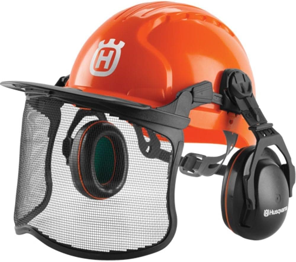 Husqvarna Orange Protective Helmet