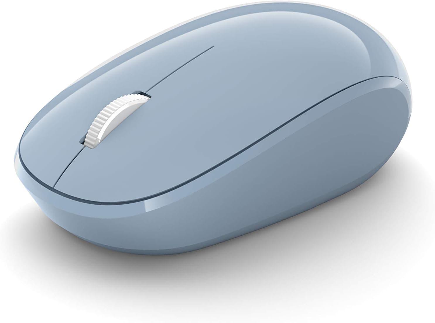 Ratón Bluetooth de Microsoft - Azul pastel. Diseño cómodo, uso con mano derecha/izquierda, rueda de desplazamiento de 4 direcciones, ratón inalámbrico Bluetooth para PC/portátil/escritorio, funciona con ordenadores Mac/Windows