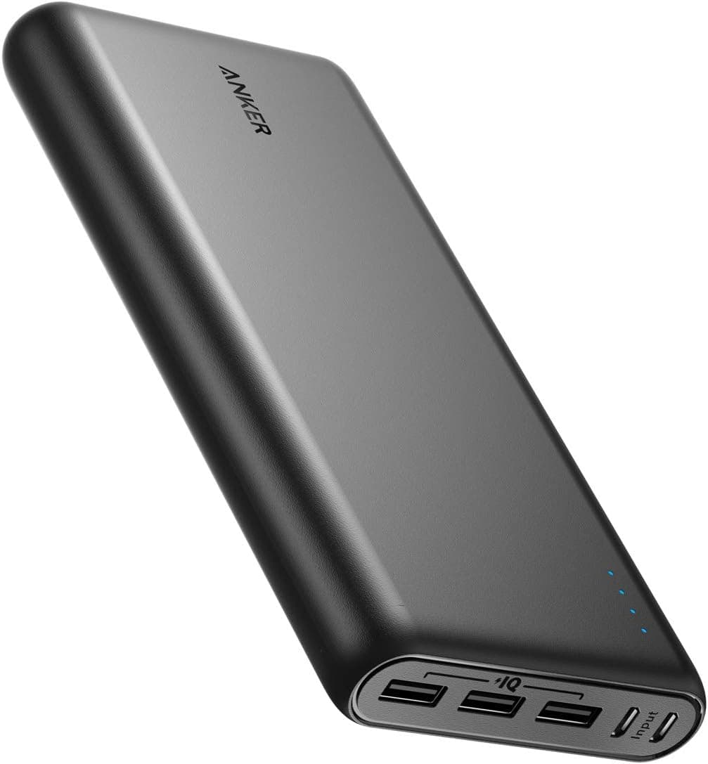 Anker Power Bank, Batería Externa de 26.800 mAh con Doble Puerto de Entrada y Recarga de Doble Velocidad, 3 Puertos USB Sin Puerto USB C, para iPhone Series, iPad, Samsung, Android y Otros Dispositivos