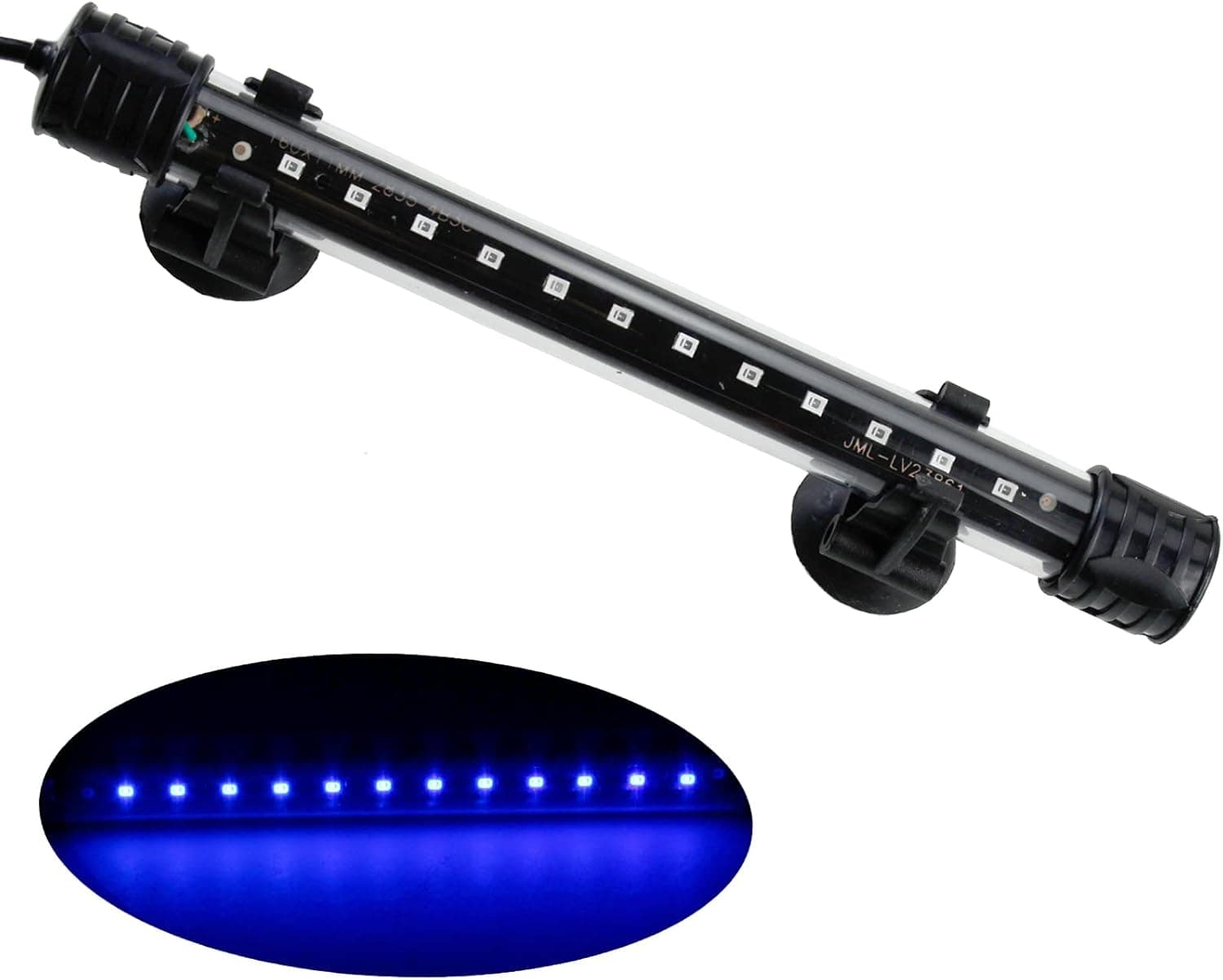 AQUANEAT Luz LED sumergible para acuario, luz subacuática para pecera de 7,5 pulgadas (azul)