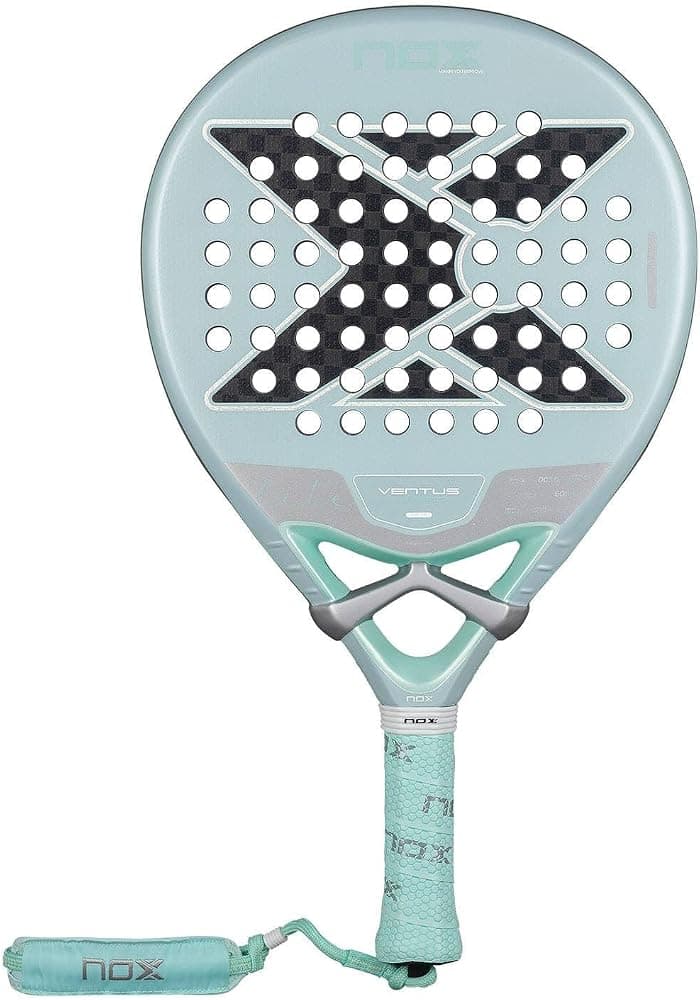 Pala de pádel NOX Ventus Hybrid Lite 12K 2026 | Pala Padel Profesional Forma Redonda | Cara de fibra de carbono de 12K, núcleo Eva negro MLD | Agilidad del túnel EOS
