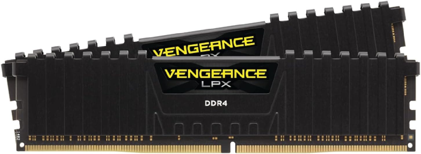 Corsair Vengeance LPX DDR4 RAM 16GB (2x8GB) 3200MHz CL16-18-18-36 1.35V Intel AMD Memoria para computadora de escritorio - Negro (CMK16GX4M2B3200C16)