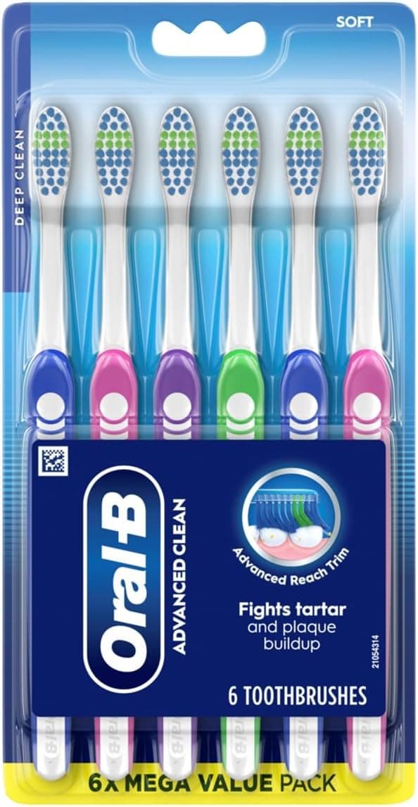 Oral-B Indicador de cepillo de dientes Colección de color suave, 6 unidades