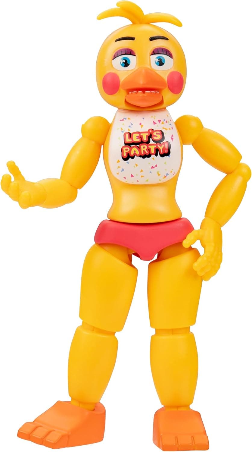 Jazwares Five Nights at Freddy’s Toy Chica - 5-Inch Articulated Figure with Jumpscare Feature and Glow-in-The-Dark Eyes