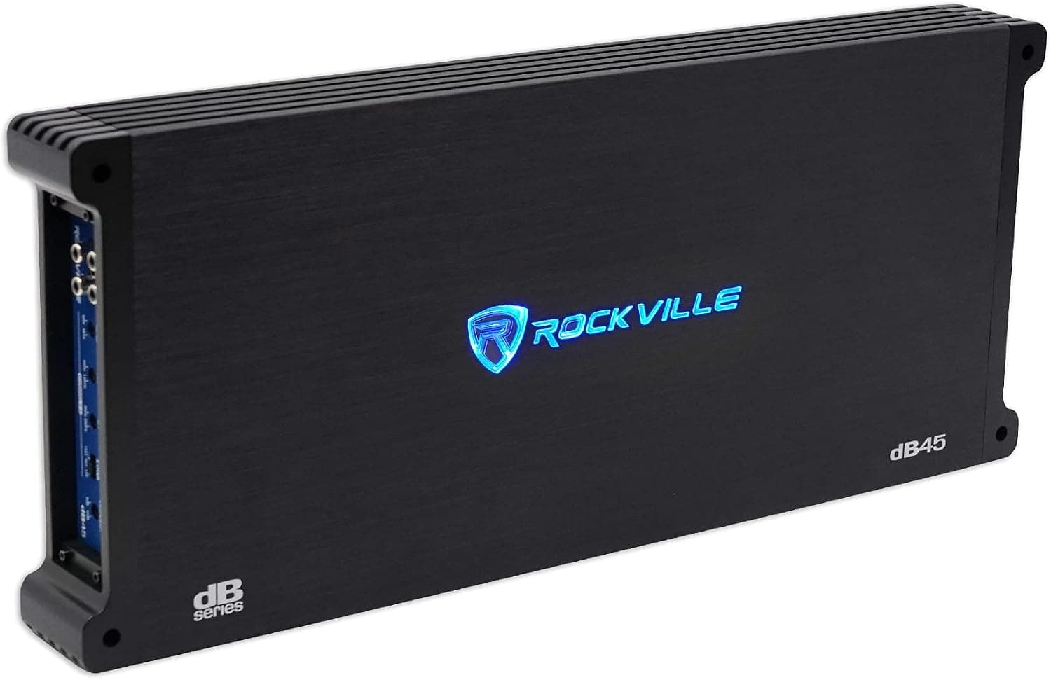 Rockville dB45 Amplificador para automóvil de 3200 W, 4 canales, 2 ohmios, MOSFET de alta velocidad, crossover ajustable, LED, control secundario remoto, perfecto para audio y subwoofers para automóvil | Certificado Dyno, fuente de alimentación MOSFET, Clase AB, 2 ohmios estable, puenteable, crossover ajustable, ecualizador de graves