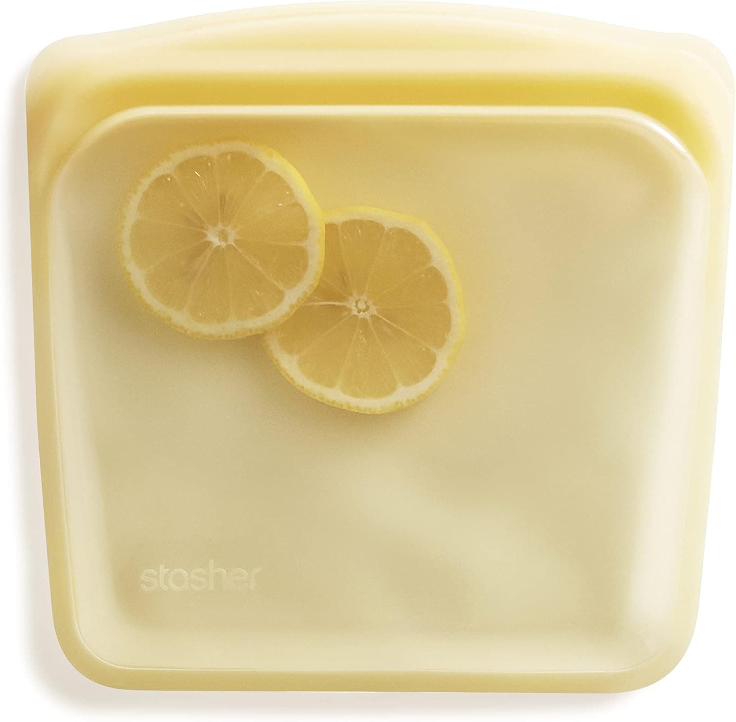 Stasher Premium Bolsa de almacenamiento de alimentos de silicona reutilizable, sándwich, amarillo, 28 oz | Silicona apta para alimentos, sin fugas, sin BPA, ecológica, congelador, microondas, lavavajillas, horno, preparación de comidas, recipiente para almuerzo