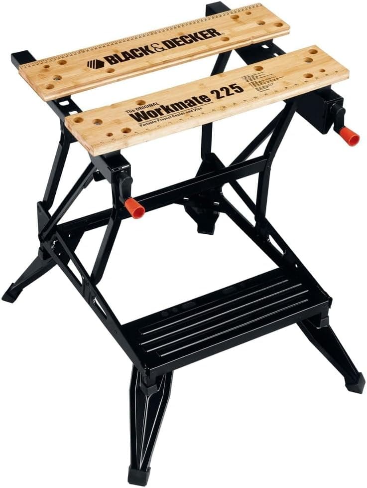 Banco de trabajo portátil y tornillo de banco BLACK+DECKER (WM225-A)