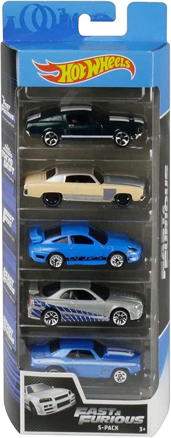 Hot Wheels Rápidos y Furiosos Paquete de 5 Vehículos