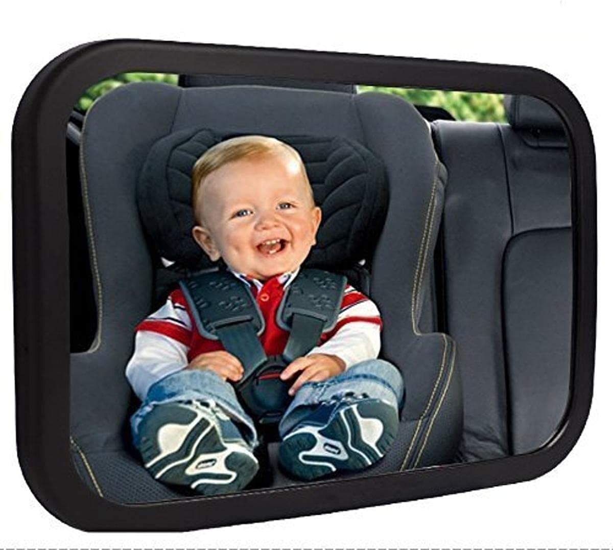 Espejo para coche de bebé Shynerk, seguridad del espejo del asiento del coche orientado hacia atrás para recién nacidos, espejo para bebé con vista trasera amplia y rotación de 360°, a prueba de roturas y montaje fácil probado contra choques