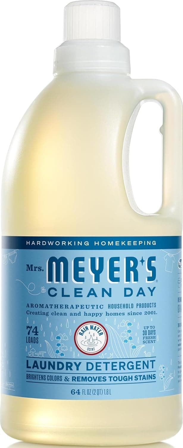 SEÑORA. Detergente para ropa MEYER'S CLEAN DAY, aroma a agua de lluvia, botella de 64 onzas