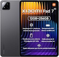 XIAOMI Pad 7 Ai WiFi Versión Global (Sin llamadas ni mensajes de texto) 11.2 pulgadas 3.2K 144Hz 8850mAh Bluetooth 5.4 Cuatro parlantes 13 Mp Modelo 2410CRP4CG (Gris, 256GB + 12GB)