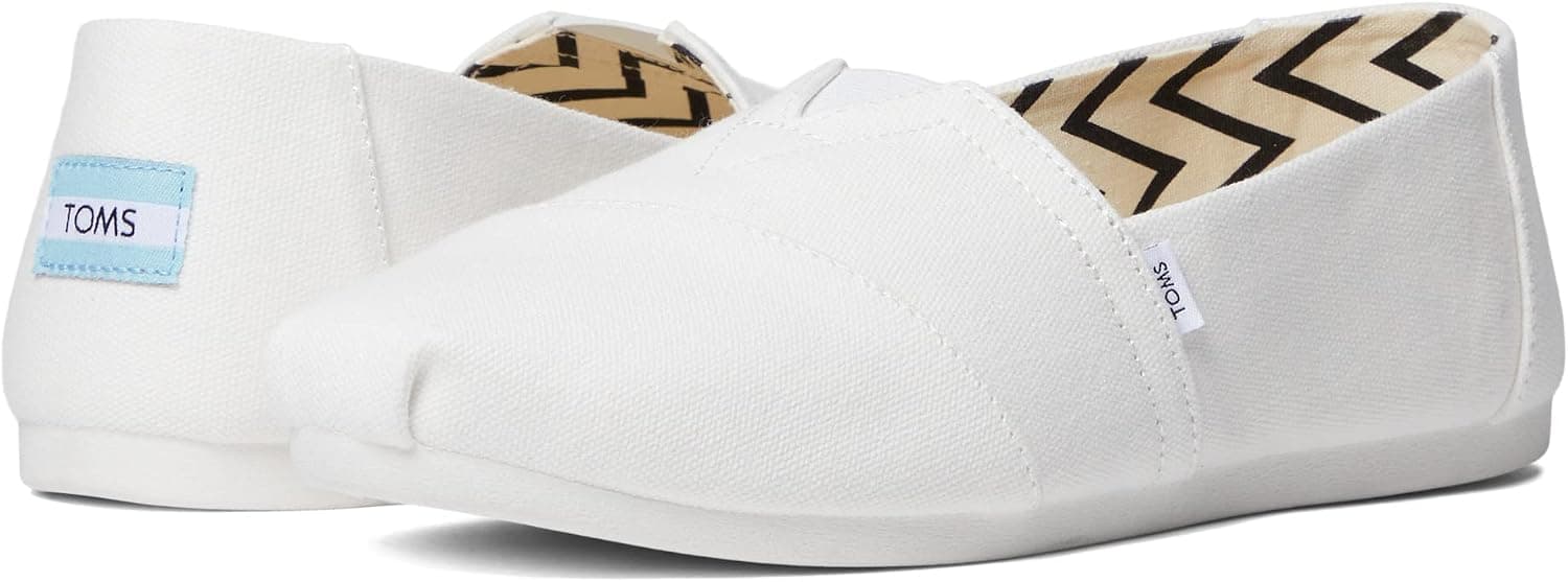 TOMS Alpargata clásica sin cordones para mujer, parte superior textil