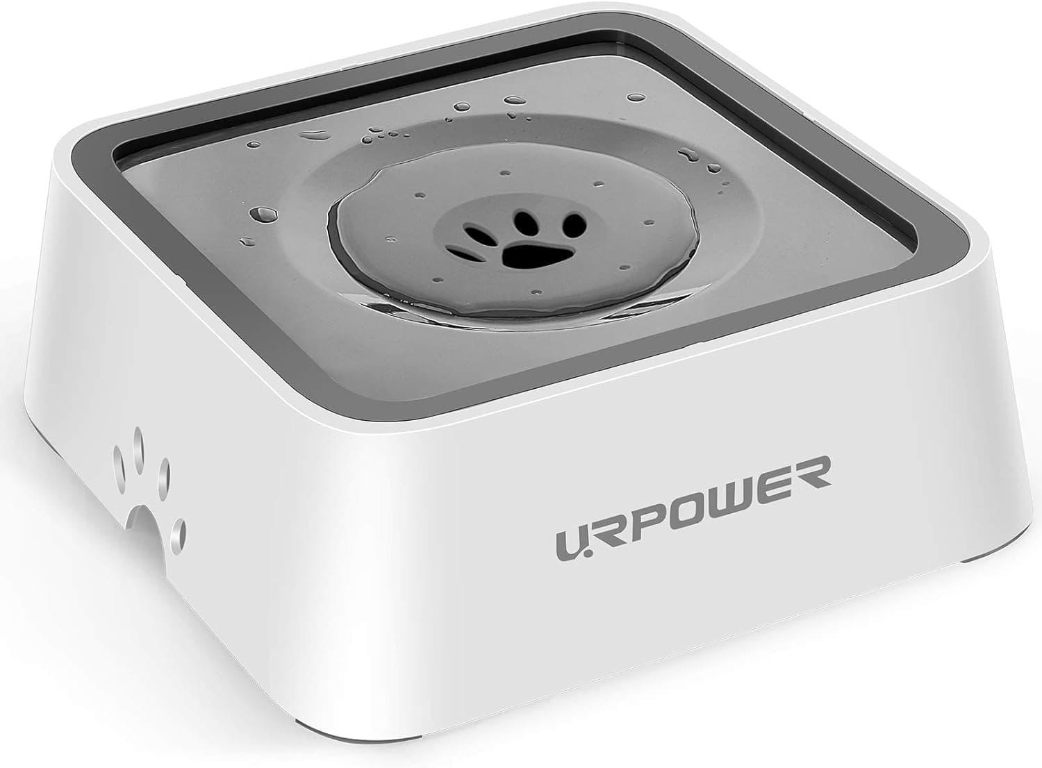 URPOWER Cuenco de agua para perros de 2,5 l, cuencos para perros de gran capacidad de 85 oz | Dispensador de agua para mascotas sin derrames, para bebederos desordenados, a prueba de salpicaduras, alimentador lento, cuenco de viaje para perros, gatos y mascotas