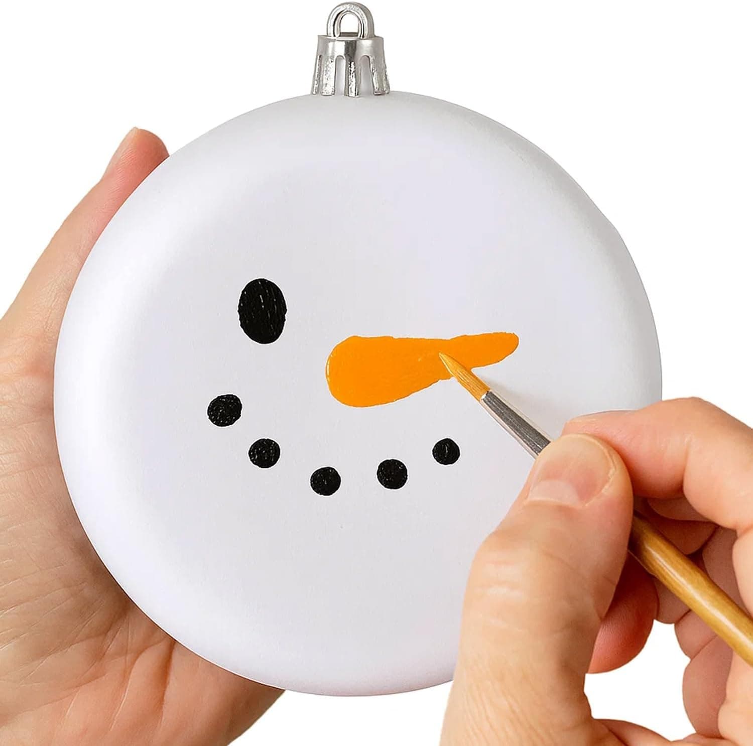 Adornos navideños de bricolaje para manualidades, planos, en blanco y pintables, blancos