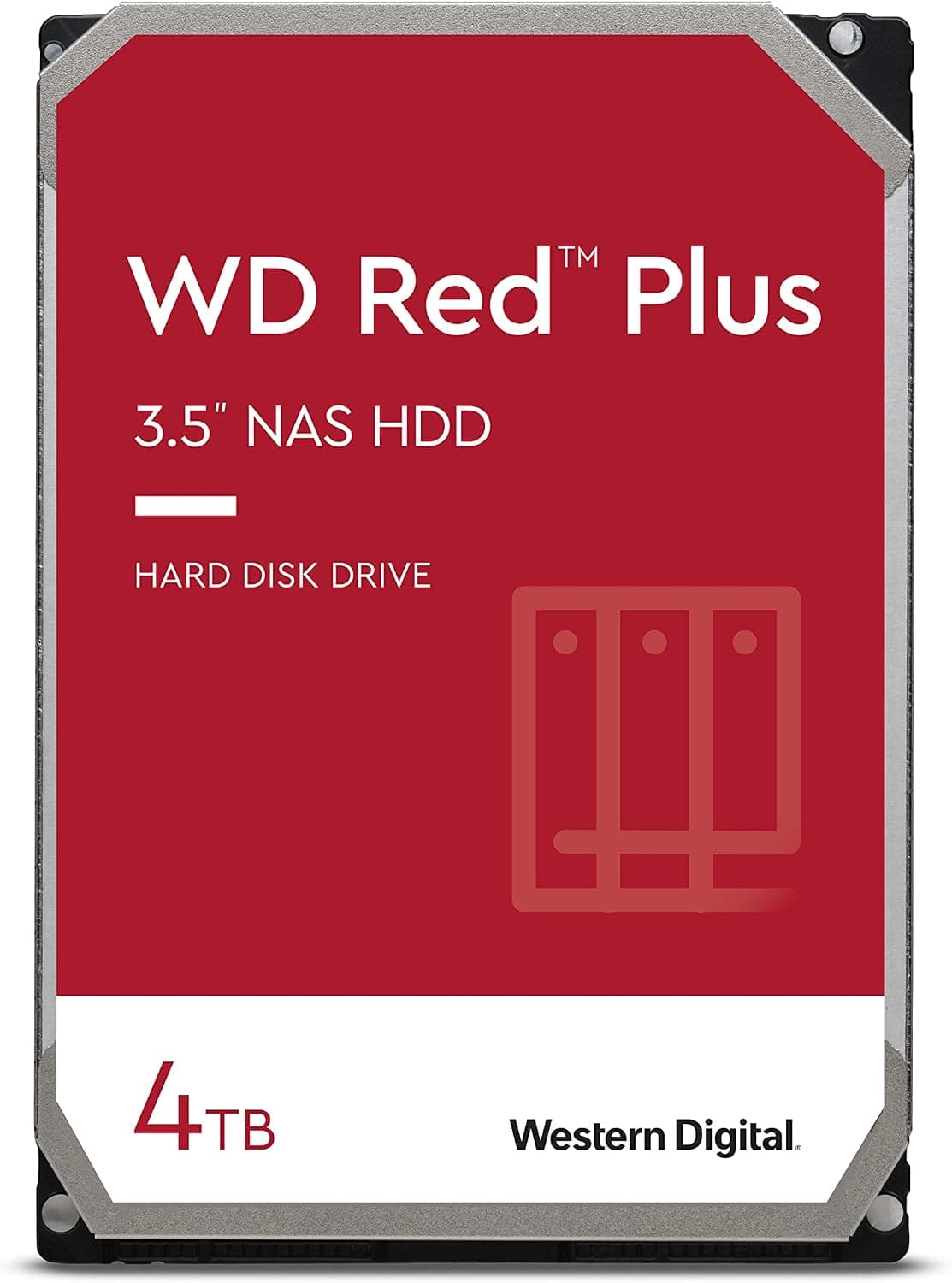 Western Digital WD Red Plus NAS Disco duro interno HDD de 4 TB - 5400 RPM, SATA 6 Gb/s, CMR, caché de 64 MB, 3,5" - WD40EFRX
