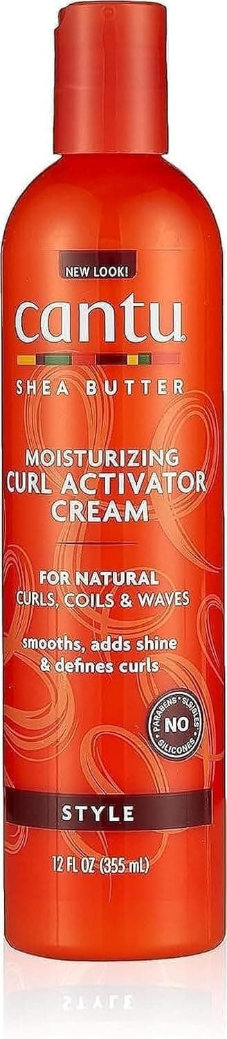 Cantu Manteca de karité para cabello natural Crema activadora de rizos hidratante, 12 onzas